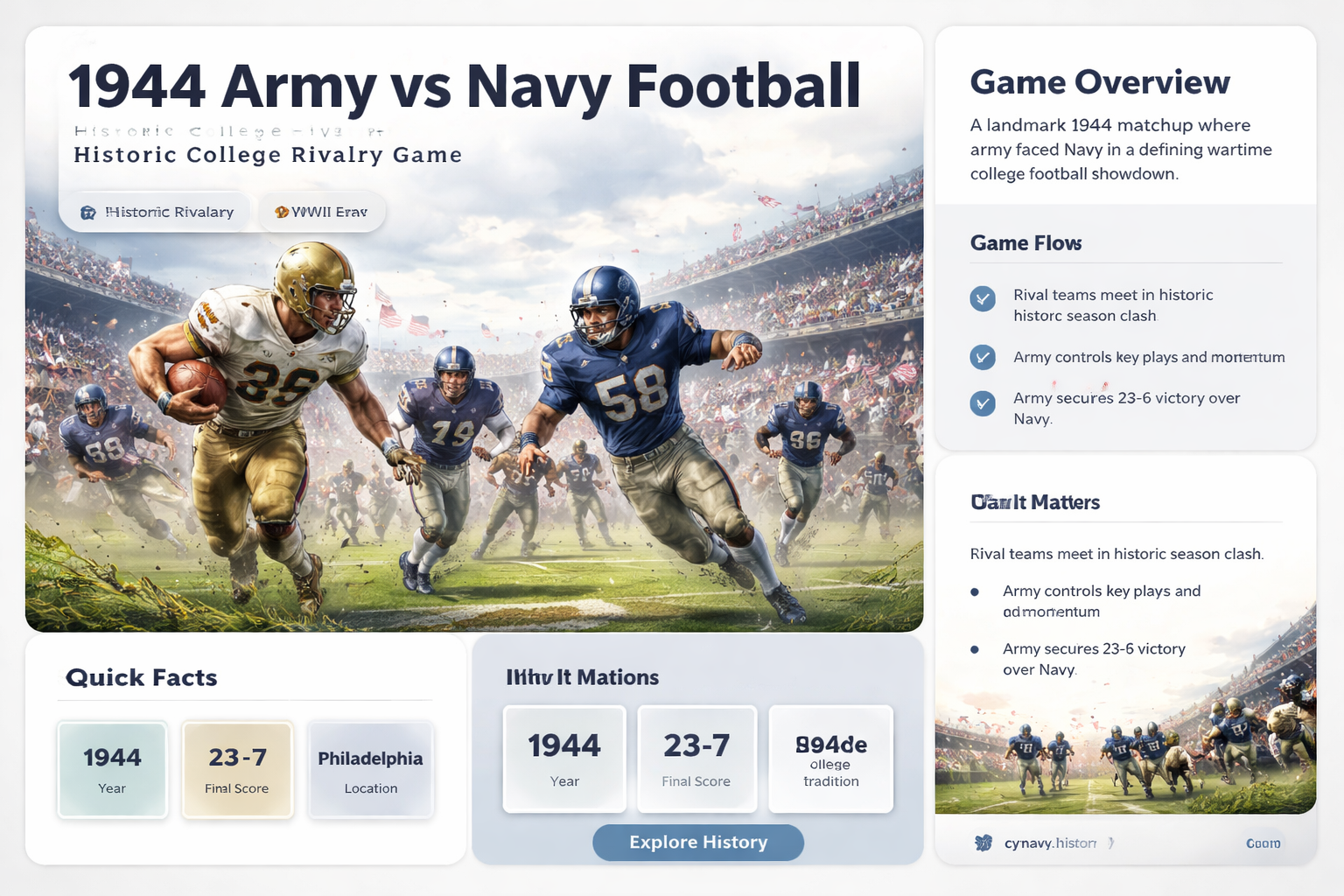 did army beat navy in football in 1944