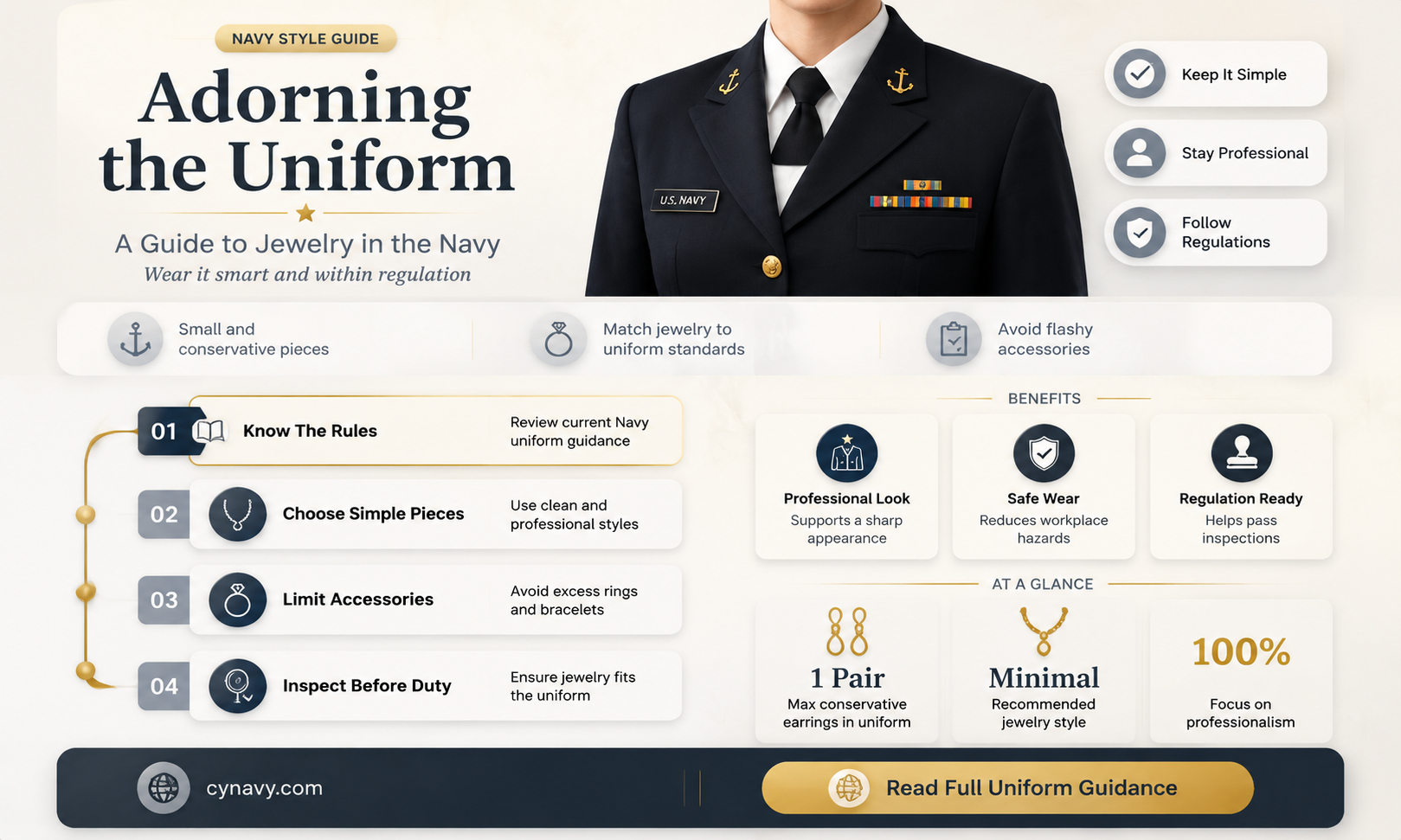 can you wear jewelry in the navy