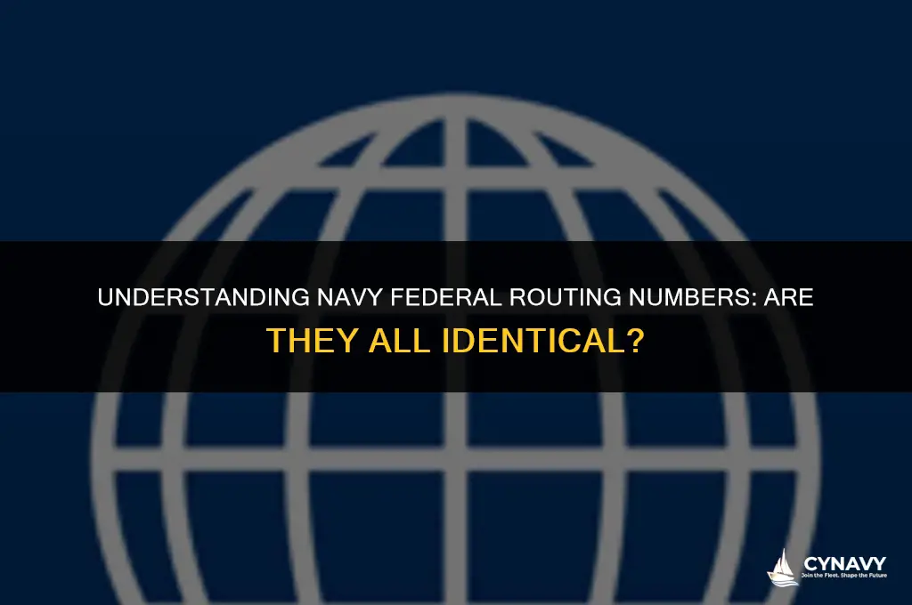 are all navy federal routing numbers the same