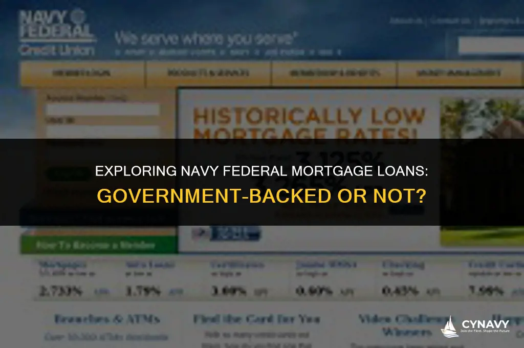 are navy federal mortfage loans backed by goverment