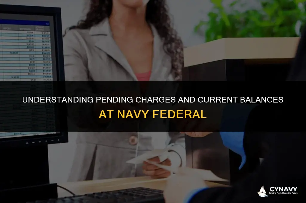 are pending charges included in current balance navy federal