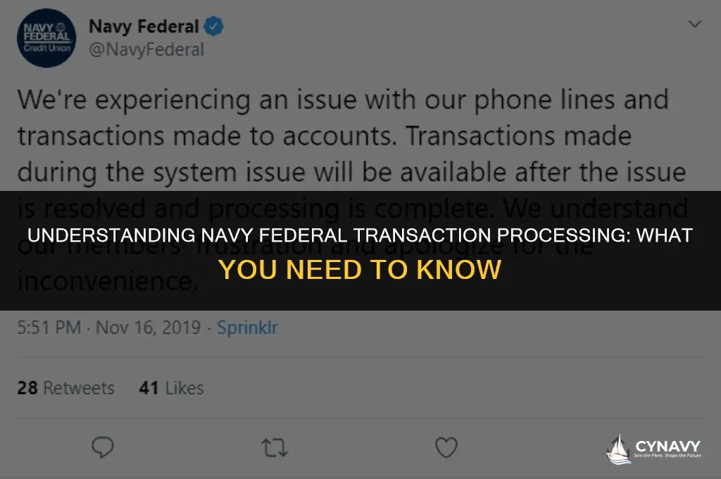 are processing transactions already deducted navy federal