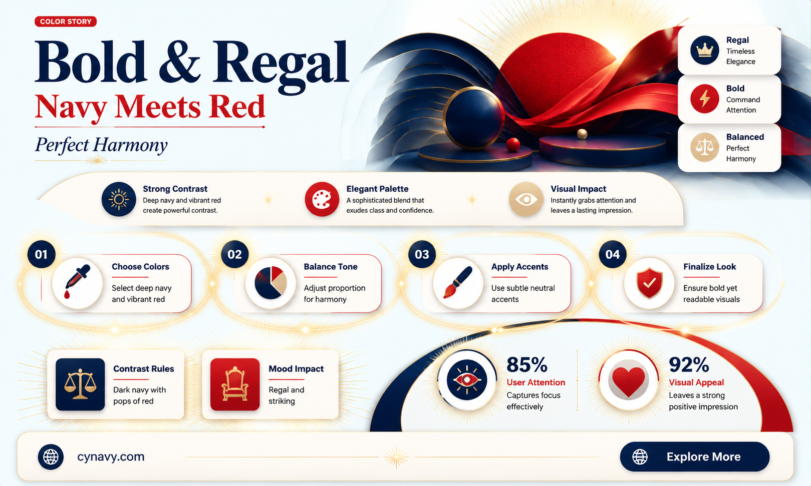 can navy blue and red go together