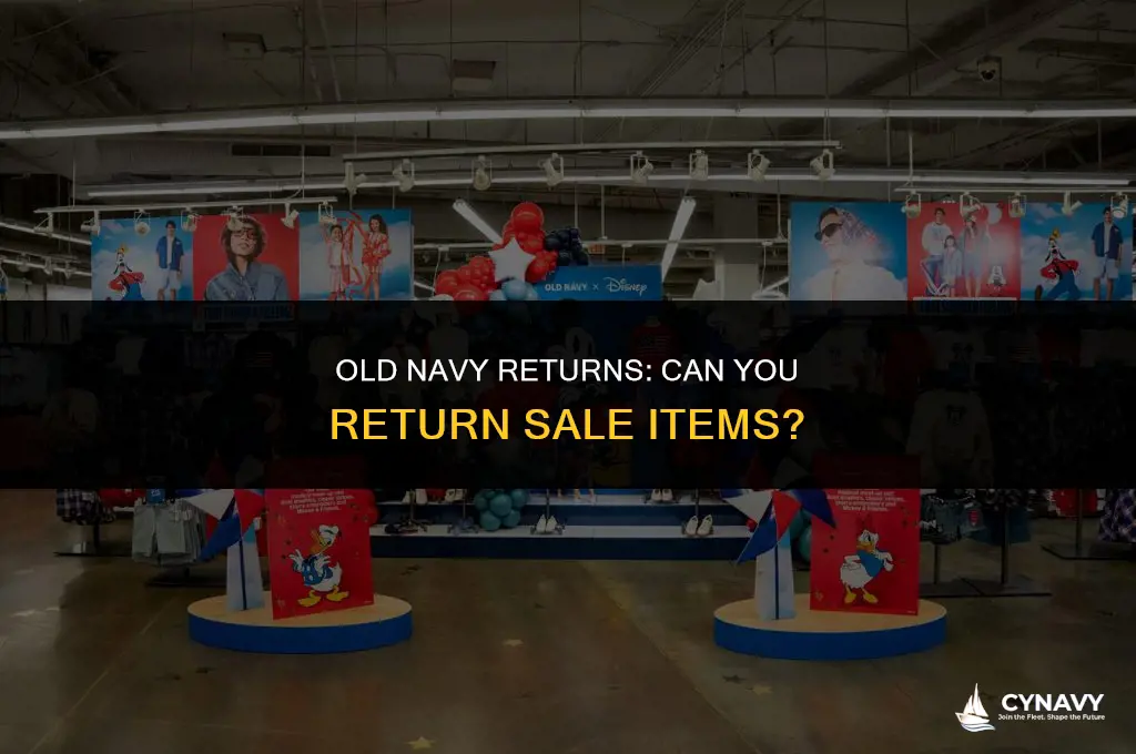 can i return old navy sale items