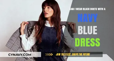 Elevate Your Style: Pairing Black Boots with a Navy Blue Dress