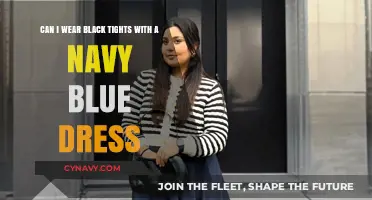 Elegance in Simplicity: Pairing Black Tights with a Navy Blue Dress