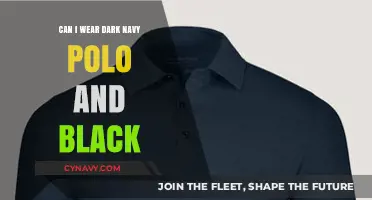 Elevate Your Style: Dark Navy Polo Meets Black Elegance
