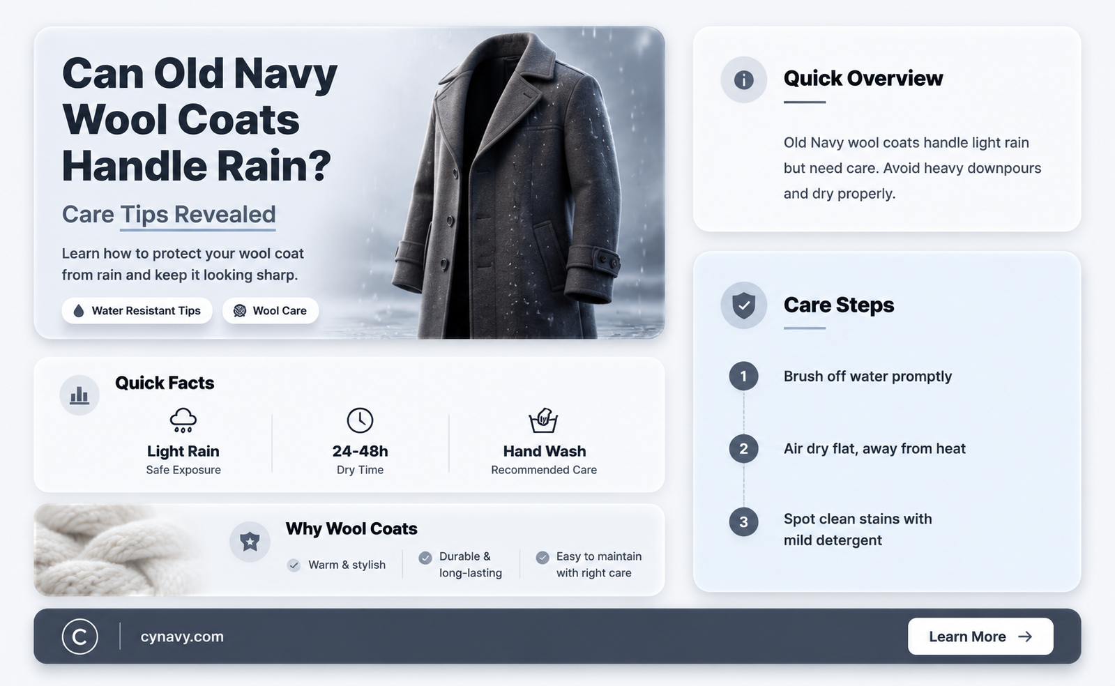 can i get old navy wool coat wet