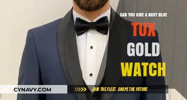 Elevate Your Style: Navy Blue Tuxedos Paired with Gold Watches