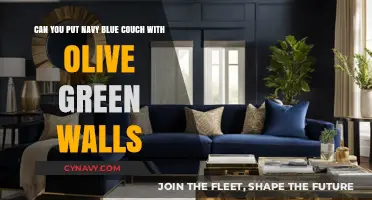 Harmonizing Navy Blue Couches with Olive Green Walls: A Bold Interior Choice