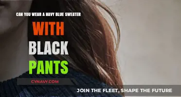 Elevate Your Style: Navy Blue Sweater and Black Pants Combo