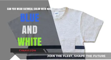 Harmonious Hues: Oatmeal, Navy Blue, and White in Perfect Sync