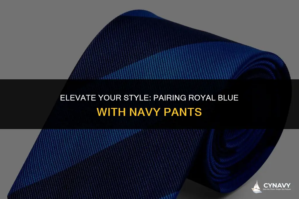 can you wear royal blue with navy pants