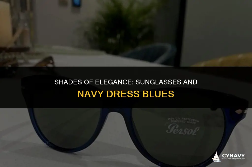 can you wear sunglasses in navy dress blues