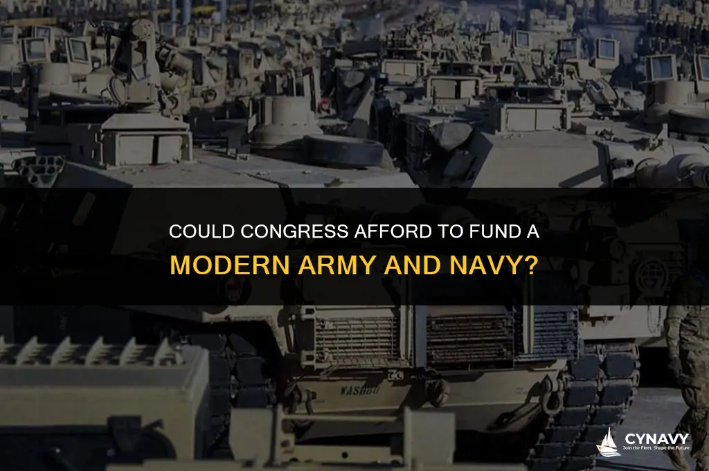 could congress pay for an army and navy
