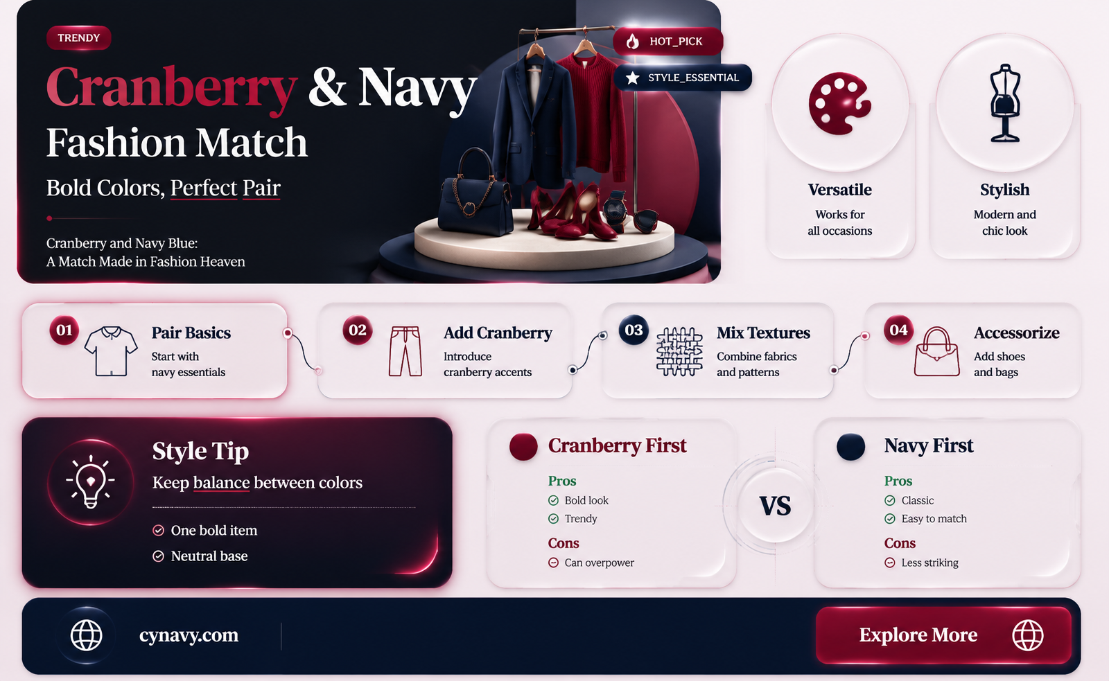 can you wear navy blue and cranberry