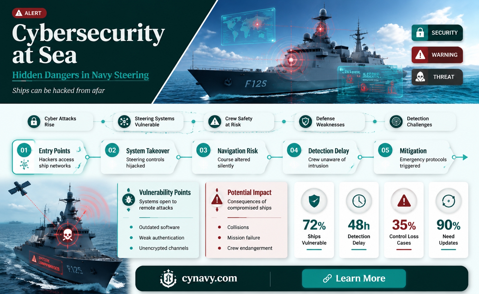 are navy ship steering being hacked