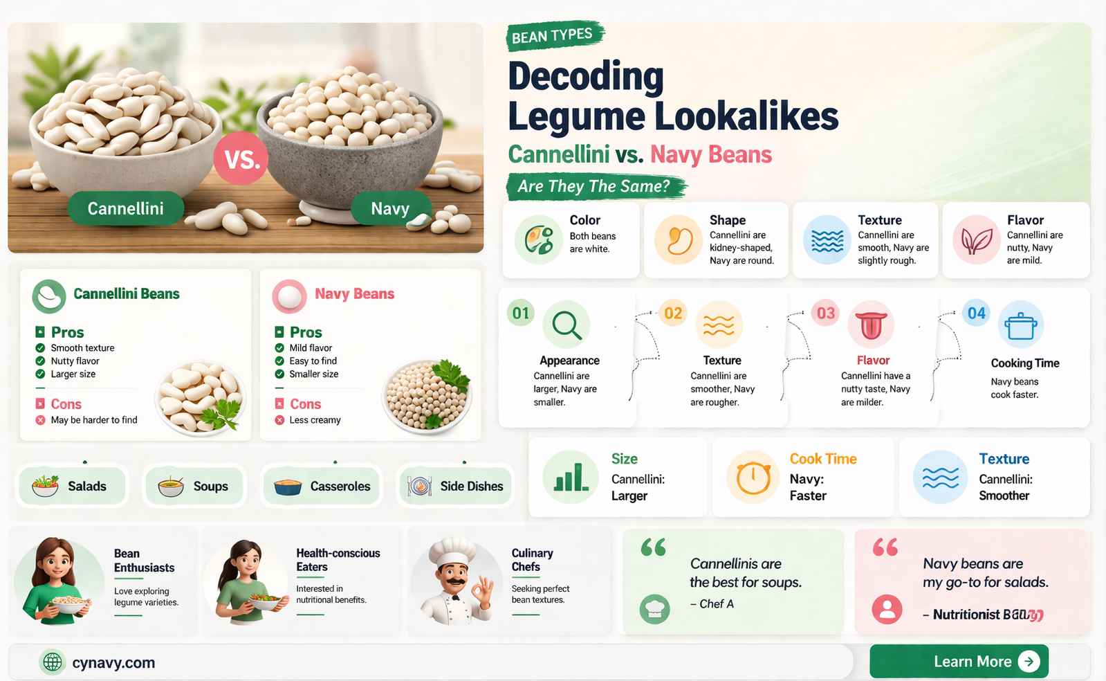 are cannellini beans navy beans