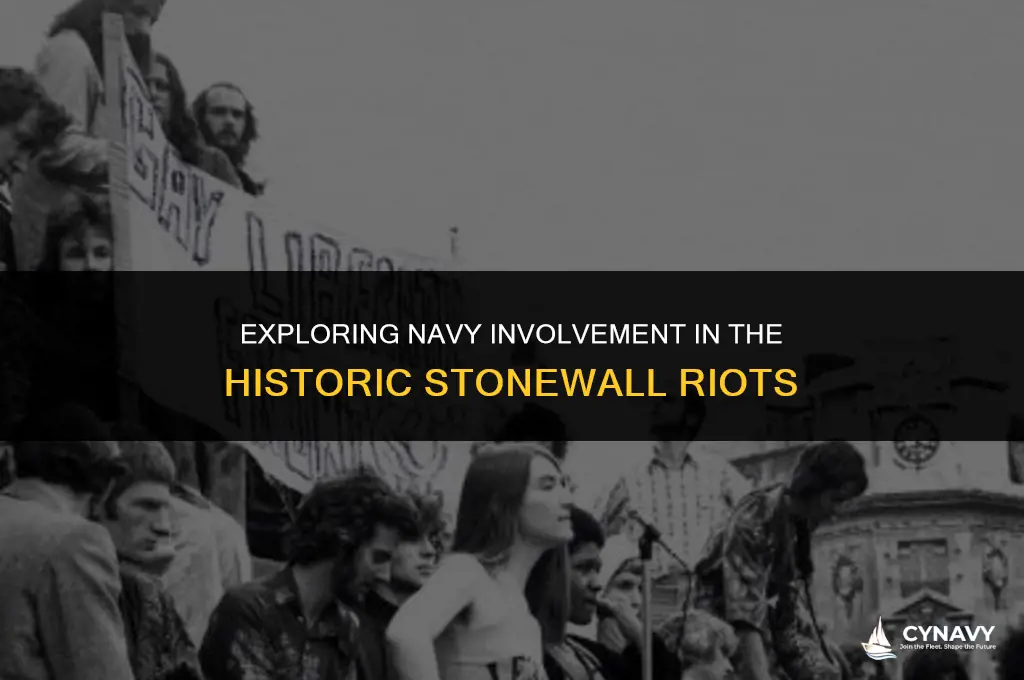 did anyone in the navy participate in the stonewall riots