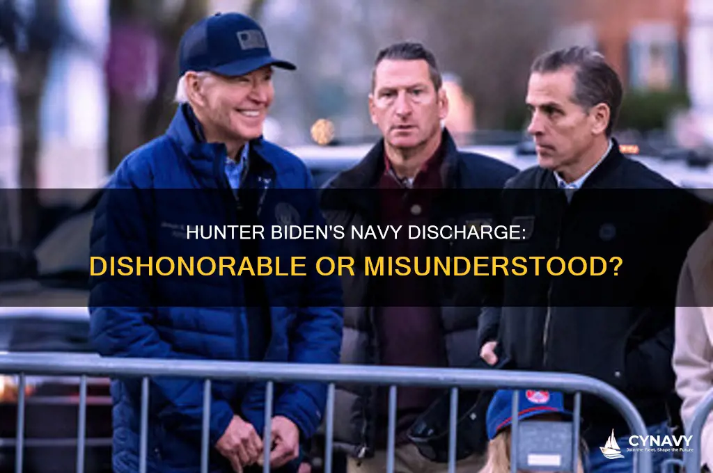 did hunter biden get a dishonorable discharge from the navy