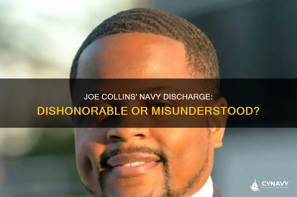did joe collins get a dishonorable discharge from the navy