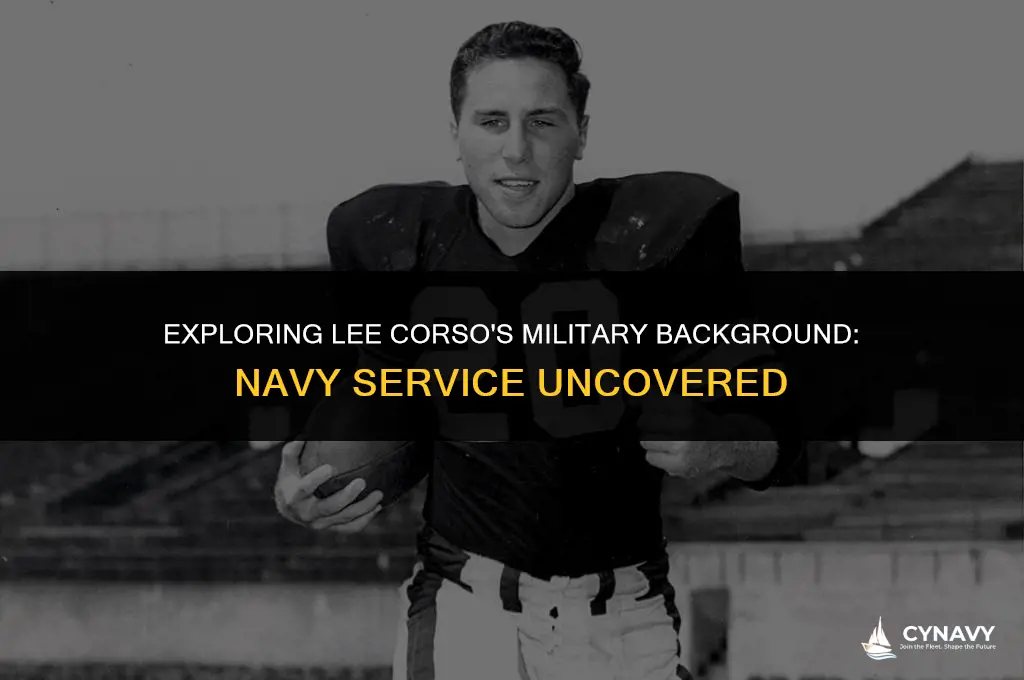 did lee corso go to navy