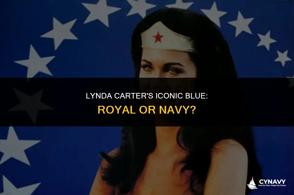 did lynda carter wear royal blue or navy blue