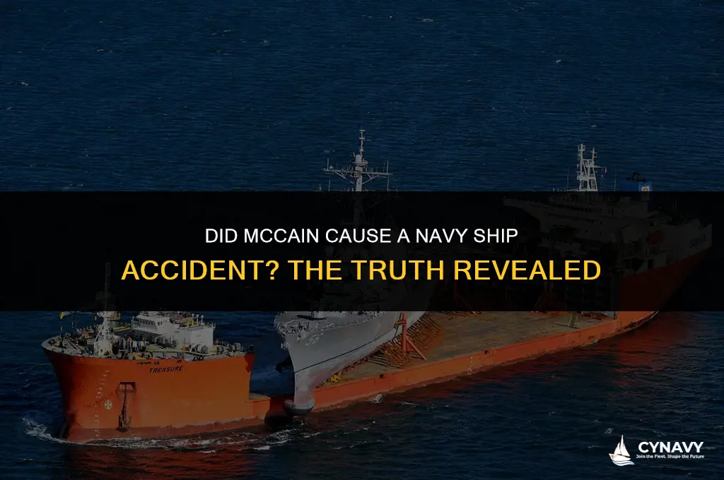 did mccain cause an accident on a navy ship