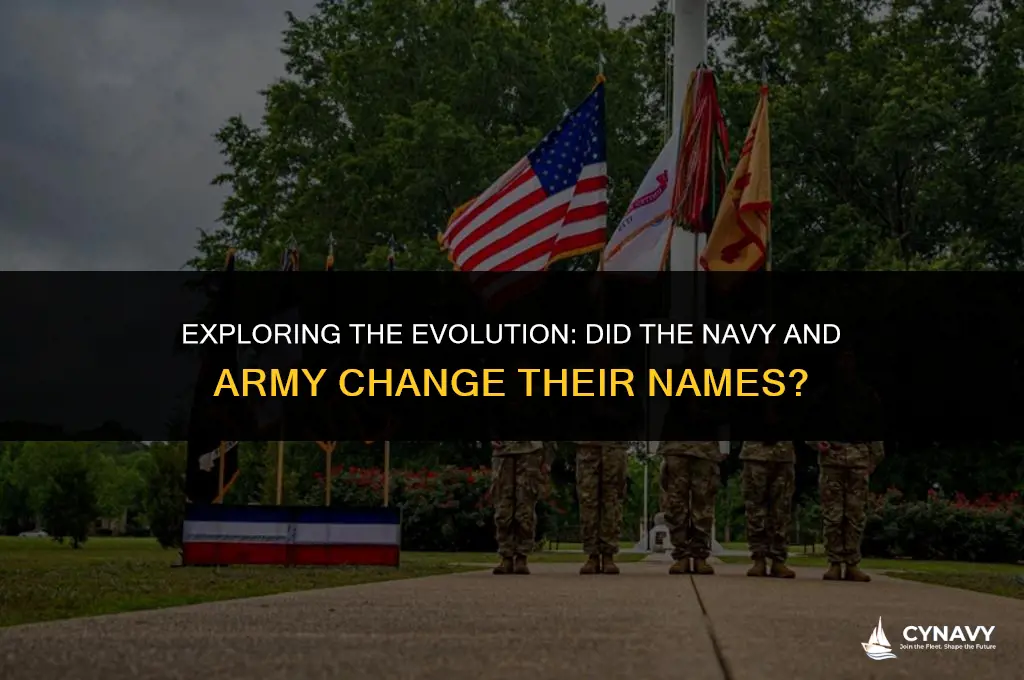 did navy army change their name