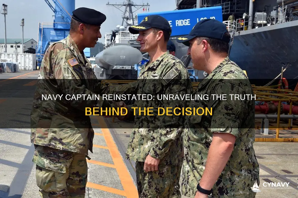 did navy captain get reinstated