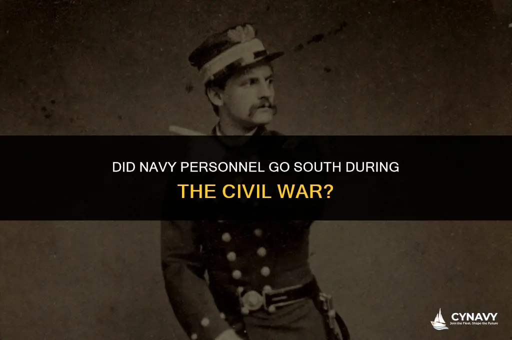 did navy personnel go south in civil war