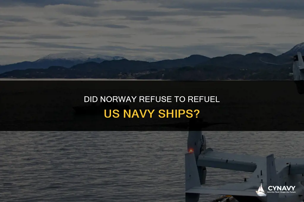 did norway refuse to refuel us navy ships