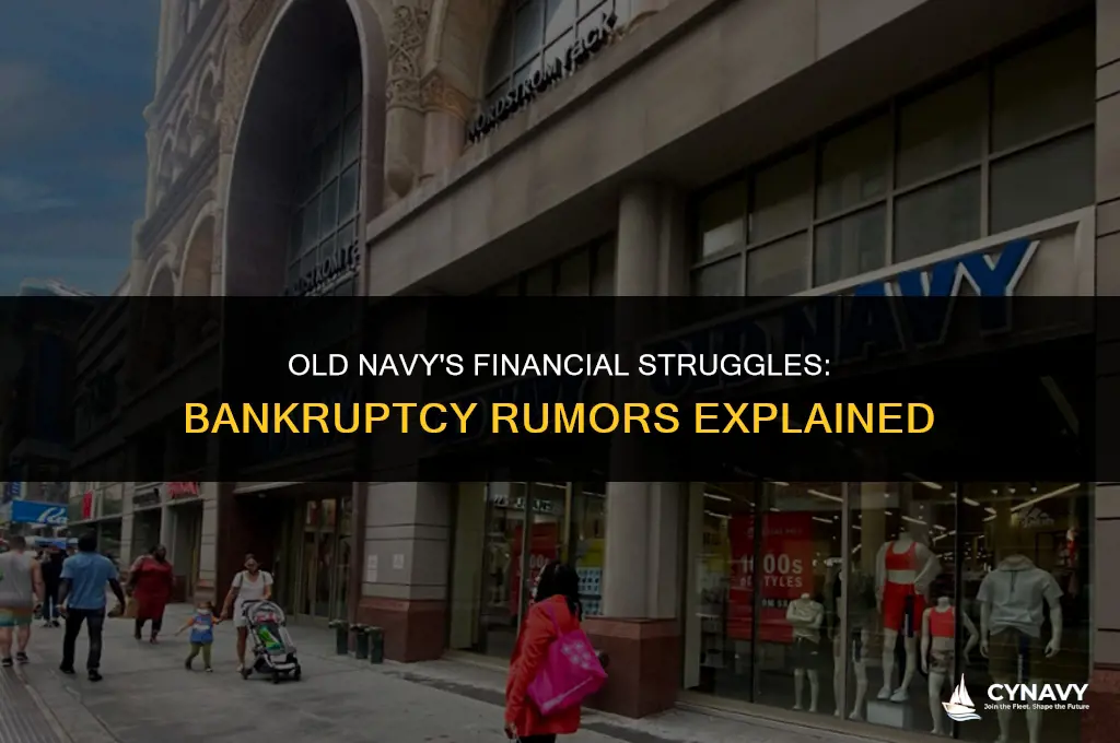 did old navy file for bankruptcy