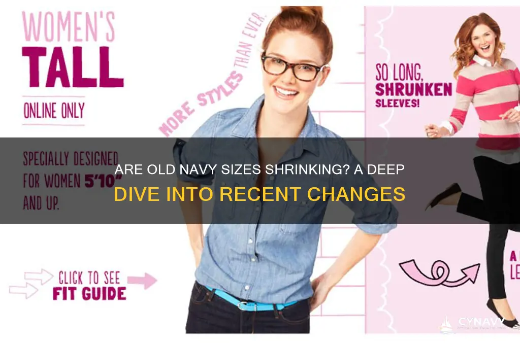 did old navy sizes get smaller