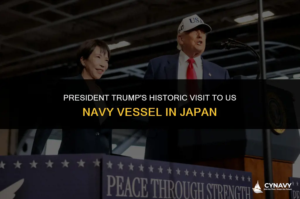 did president trump visit us navy vessel whike in japan