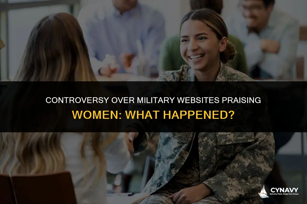 did the army and navy delete web pages praising women