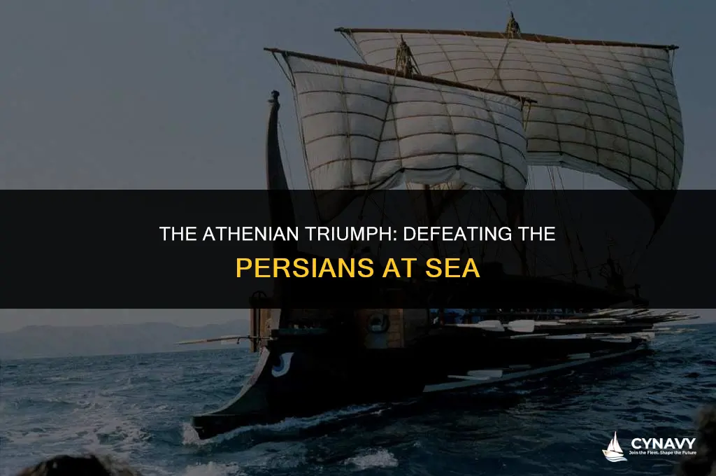 did the athenians defeated persians in a navy battle