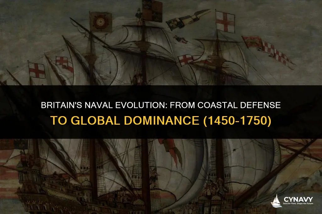 did the british have a military navy between 1450-1750