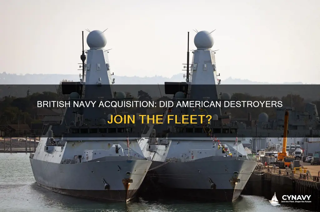did the british navy get any american destroyers