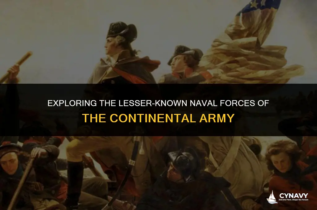 did the continnental army have a navy