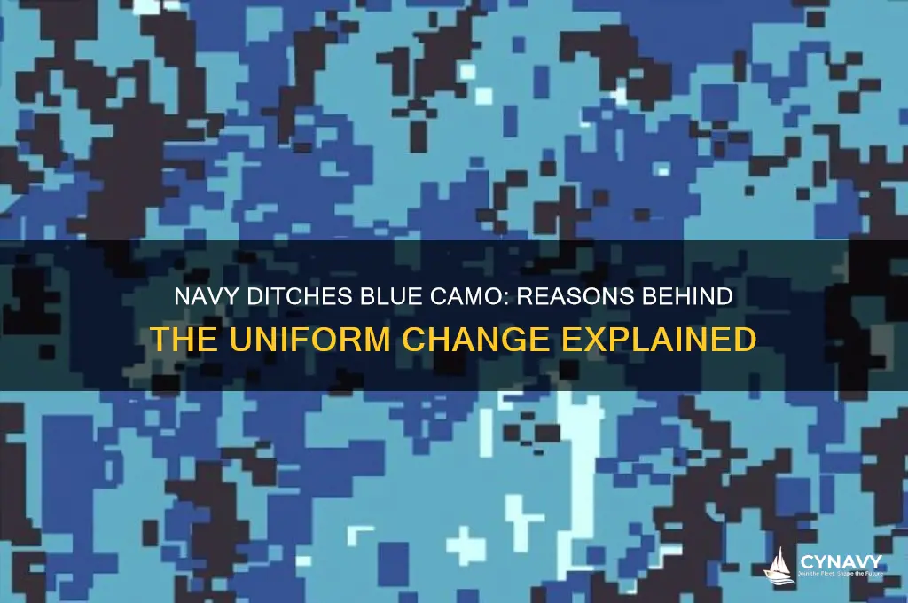 did the navy getting rid of the blue camo