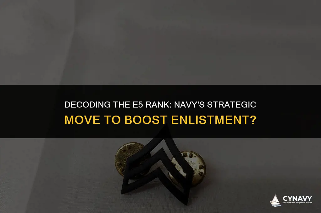 did the navy give out e5 rnak to join