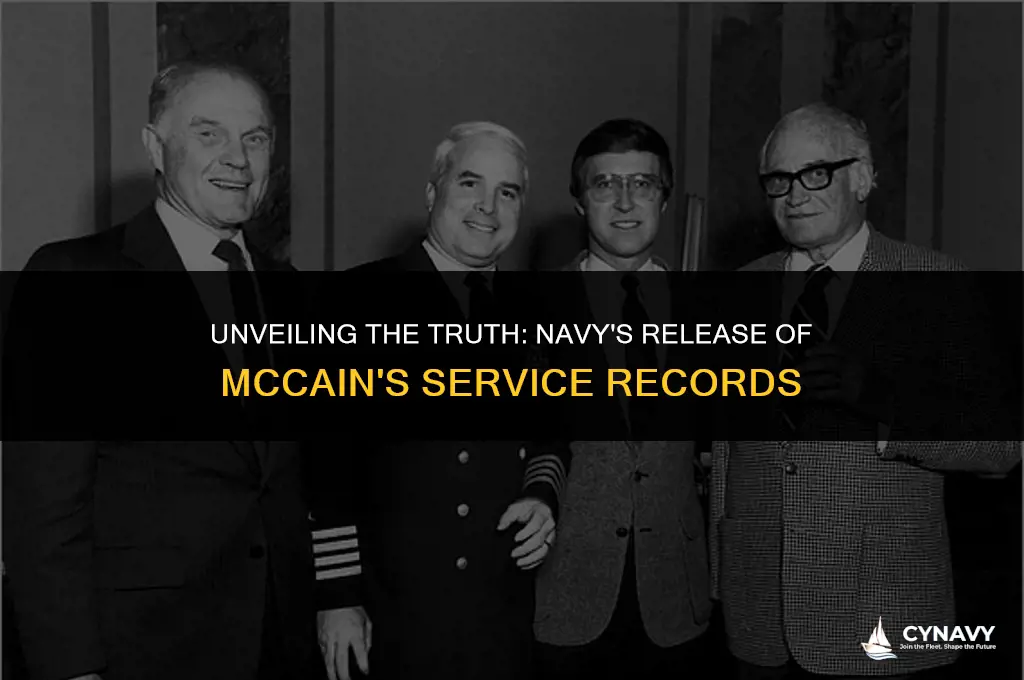 did the navy really release mccain