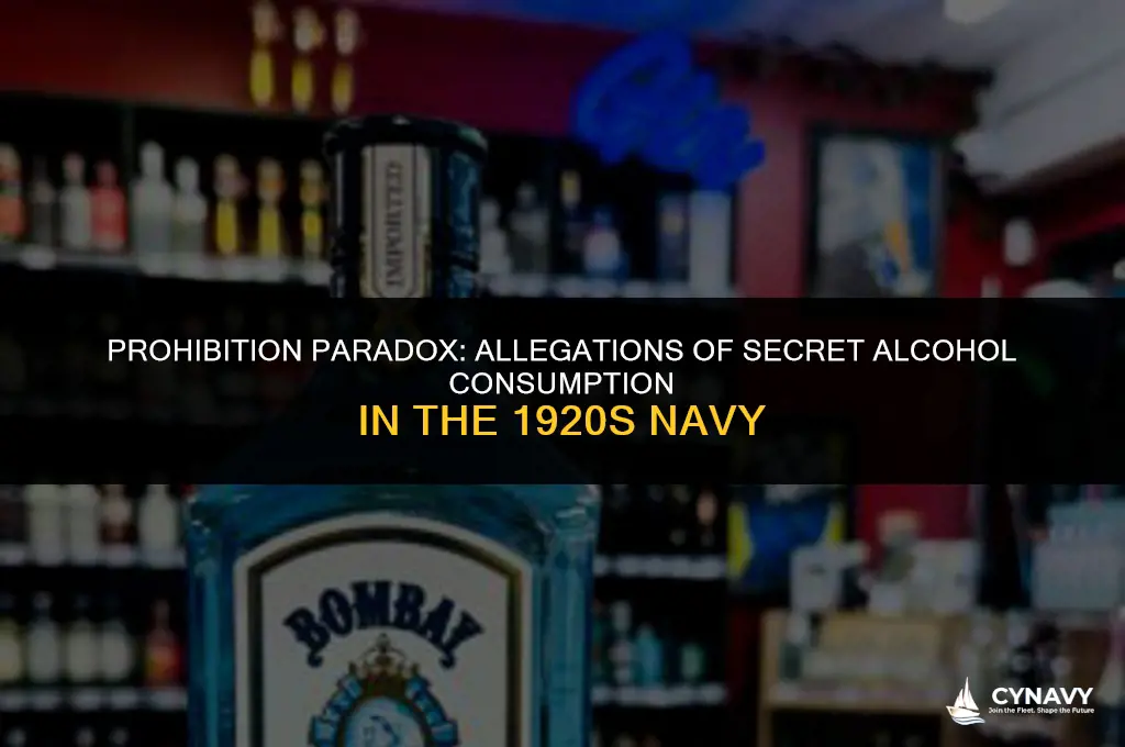 did the navy secretly drink alcohol during the 20s
