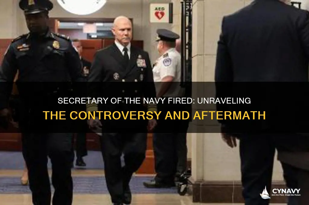 did the secretary of the navy get fired