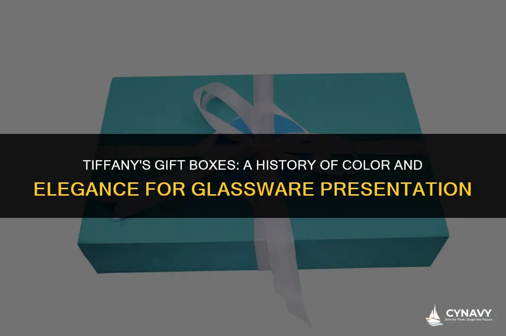 did tiffanys ever use navy blue gigt boxed for glassware