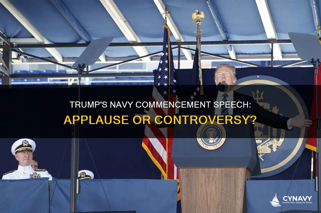 did trump get applauded at navy commencement speech