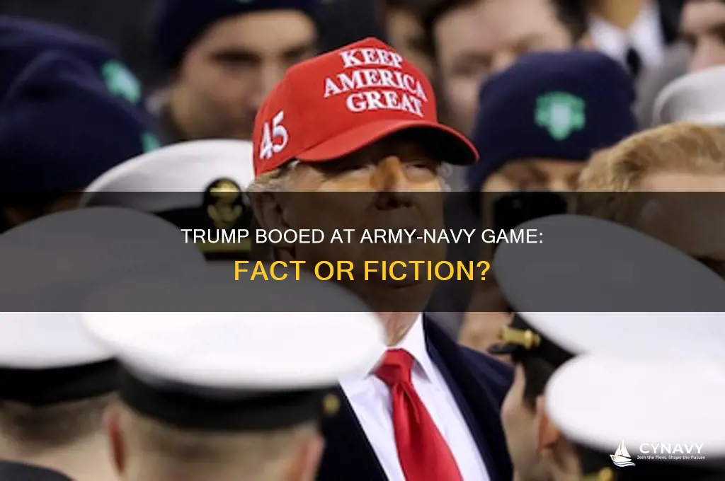 did trump get booed at army navy game