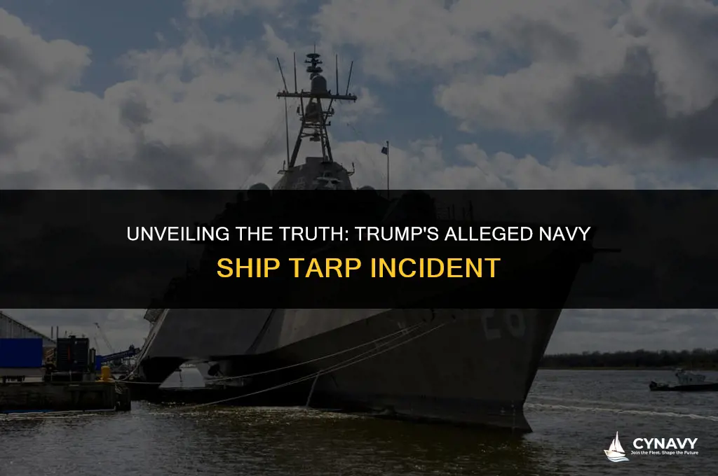 did trump tarp navy ship