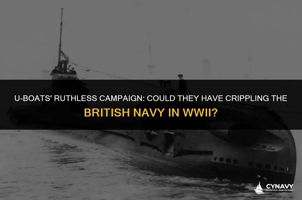 did uboats nearly destroy the british navy in wwii